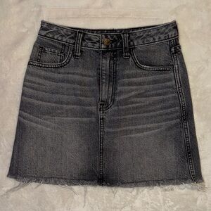 Abercrombie & Fitch Dark Gray Denim Mini Skirt